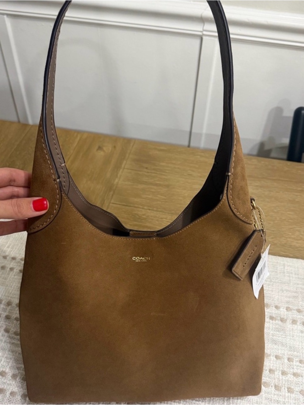 Coach cedar Suede Brooklyn 28 Shoulder Bag